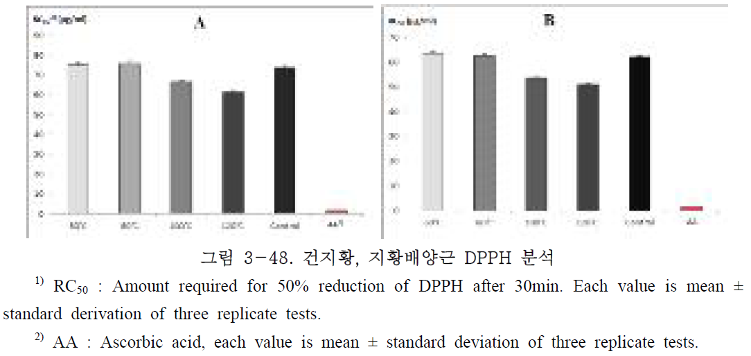 건지황, 지황배양근 DPPH 분석