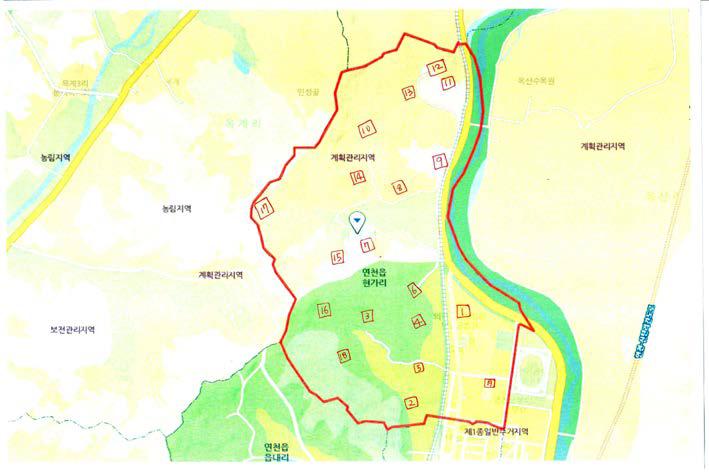 경기도 연천군 연천읍(콩) 시료 채취 지점