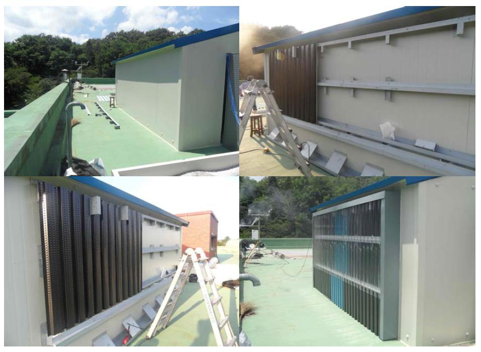 벽체이용 공기순환식 태양열 시스템 설치