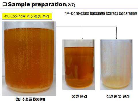 Separation of CB precipitate and crystal.