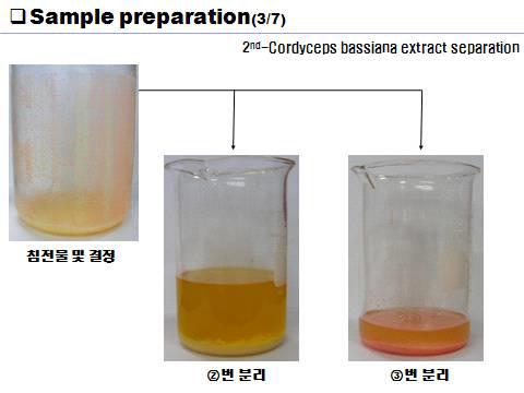 Separation of CB precipitate and crystal.