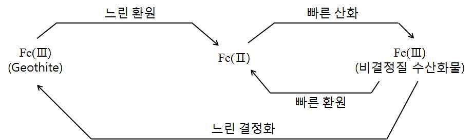 주기적 담수조건(벼재배)에서 결정질 철산화물의 형태변환기작