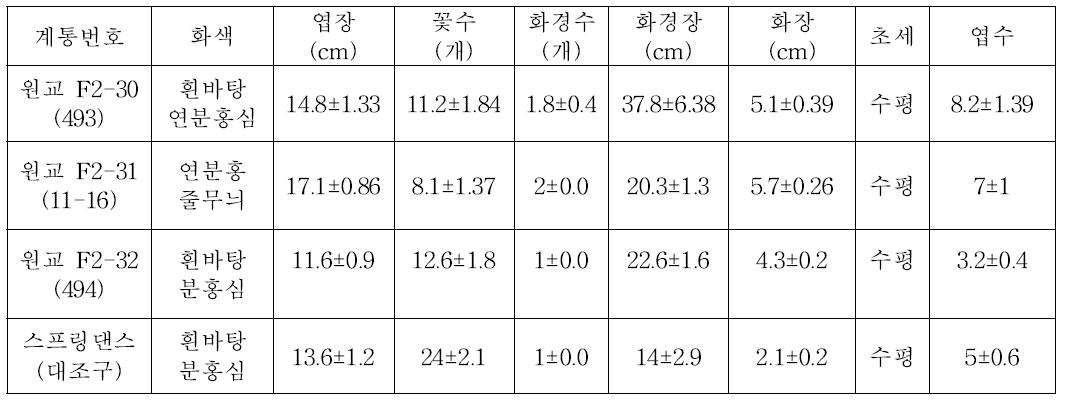 2차 특성검정 조사