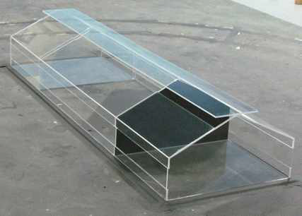 Scaled greenhouse model for wind tunnel and PIV test