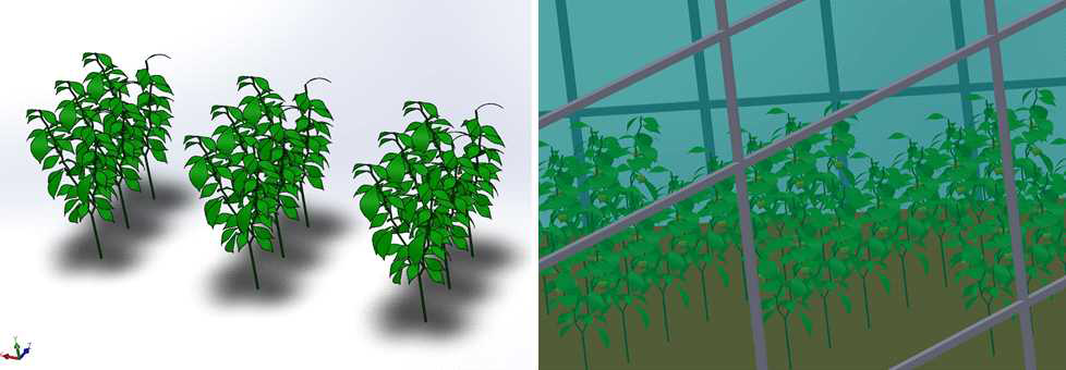 FSPM의 CAD 모델링 및 온실 모델과의 조합