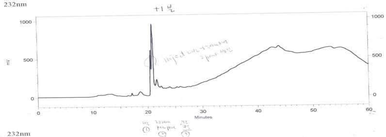 GbG fragment (b1, b2, b3, b4) ESI chromatogram (TOF) analyzer by benzonase co-incubation