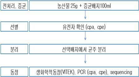 농산물 중 C. perfringens 분석법의 개선방안