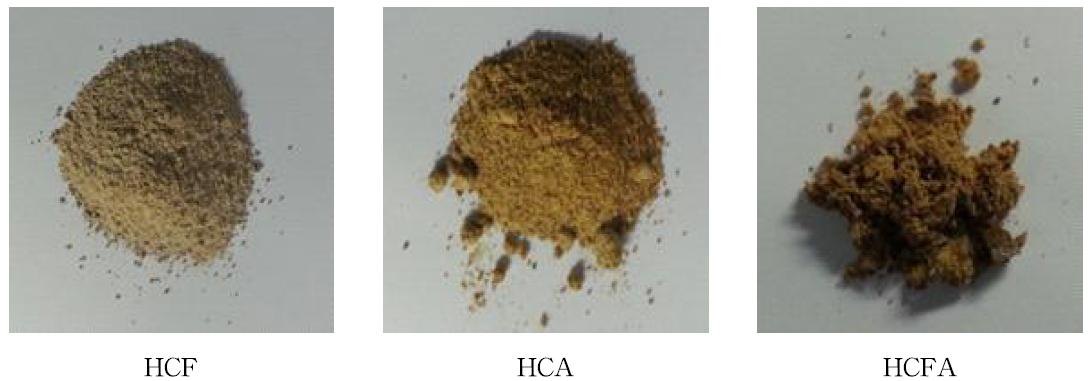 Photograph of cricket hydrolyzed product using different enzyme