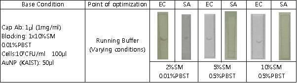 Running buffer 농도 변화를 통한 SA와의 non-specific binding 제거 시험