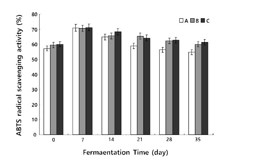 참다래 식초 발효 중 항산화 활성 변화