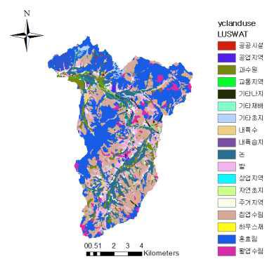 산간지역 영천지점 토지이용도