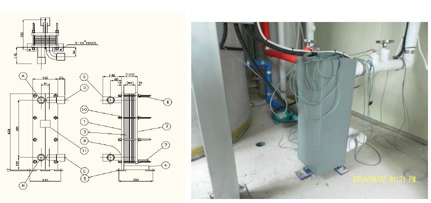 육계사의 판형열 교환기 설비