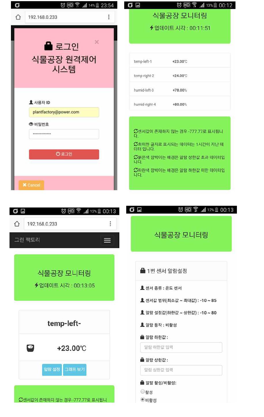 식물공장 모니터링용 스마트 앱의 개발