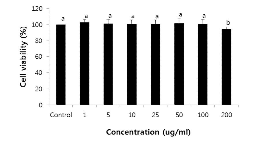 인삼 추출물 GS-Rb1이 세포 생존율에 미치는 영향
