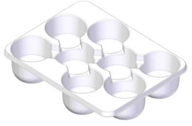 기존 과실포장 난좌설계를 적용한 8과 전용 택배용 난좌 3D 설계