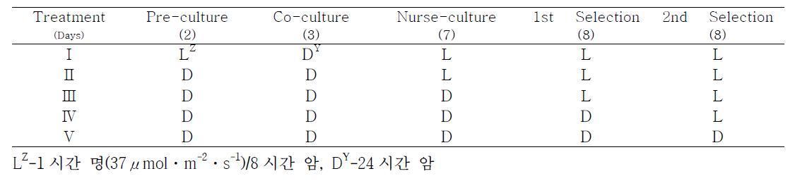 국화 품종 ‘피치 엔디’를 이용한 암처리 기간에 따른 신초 재분화 효과 조사