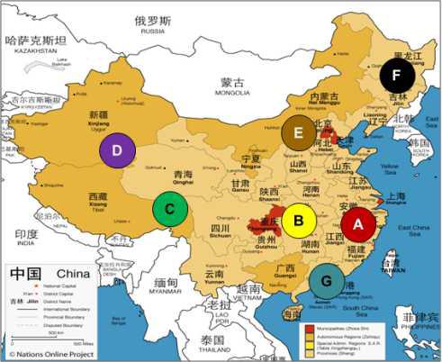 Status of China region classification