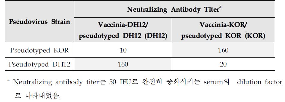 국내 HIV-1 바이러스 분리주의 pseudovirus를 이용한 한국형 공통항원에 의해 면역화된 mouse serum에서의 중화항체능 평가