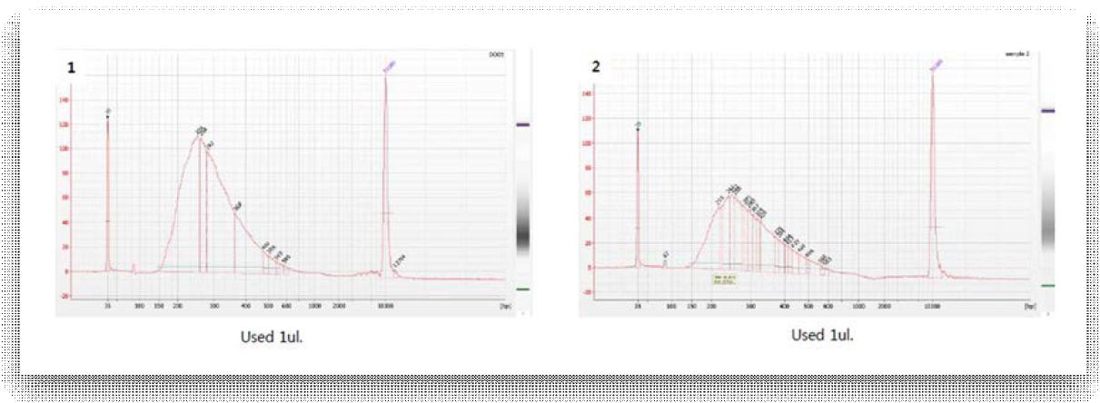 MeDIP-BS seq Library QC – Bioanalyzer image