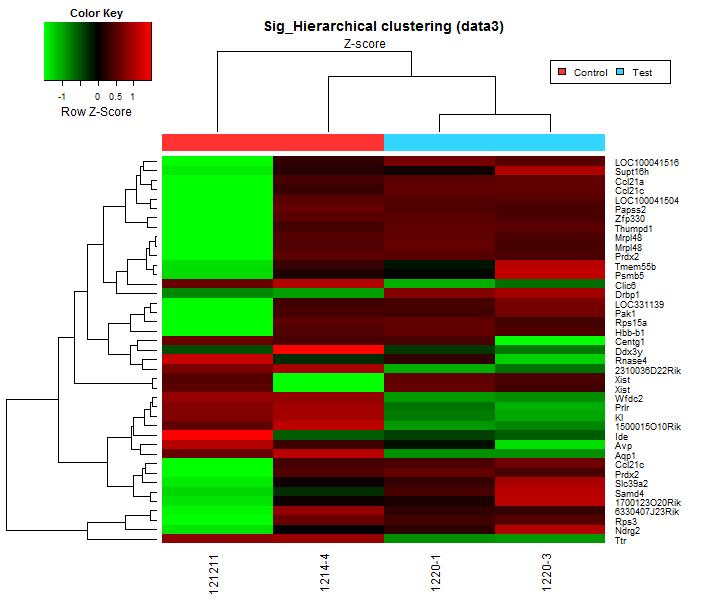 Cluster analysis-hierachical clustering heatmap