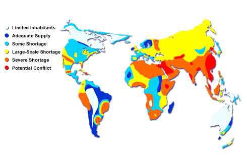 21 세기 물의 위기를 시사하는 자료: Water Security Corporation, Global Forecast 2020, 2004