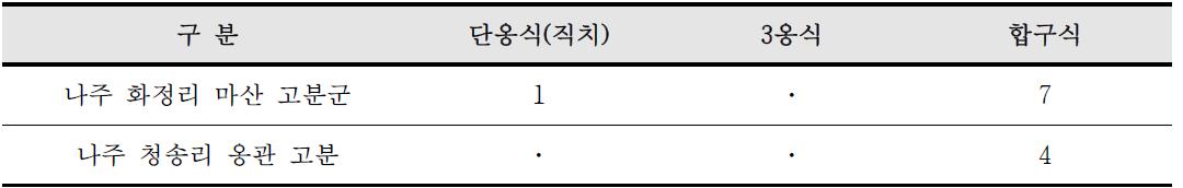 그룹Ⅰ-2(나주 중심유적군) 옹관의 매장형태.