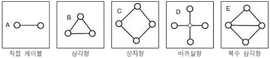 흔히 사용되는 줄당김 시스템의 형태(Smiley와 Lilly, 2014)