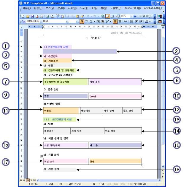 시험/평가 계획서 양식