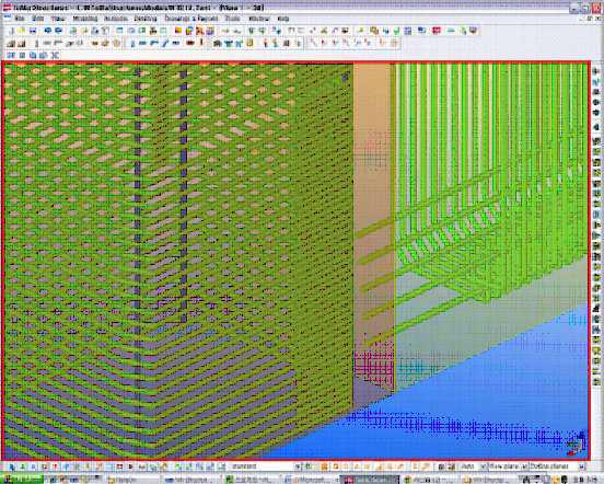 VA-STRUCTURE 로 자동 생성된 Tekla Structure내 철근 모델