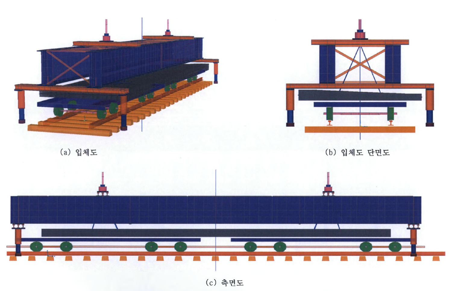 이송장치 구조해석 모델(역구내 트로리 적재)