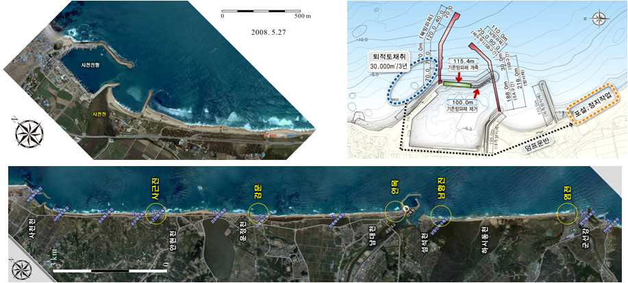 강원도 사천 진항 우회 양빈(sand by passing) 계획