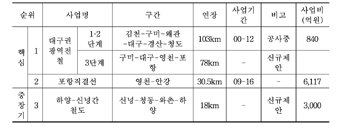 대구 도시철도 전략사업