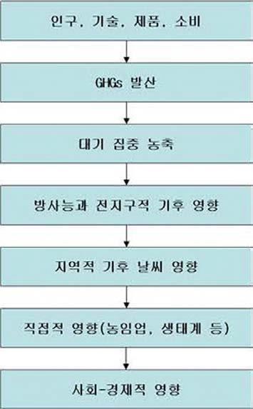 기후변화의 사회경제적 영향 평가 흐름도