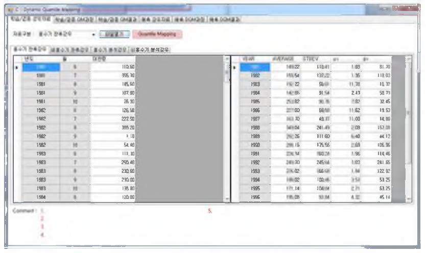 Dynamic Quantile Mapping 초기화면