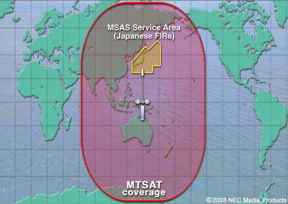 MTSAT 서비스 커버리지