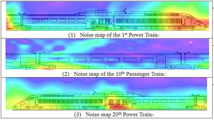 고속열차의 주행 소음 지도