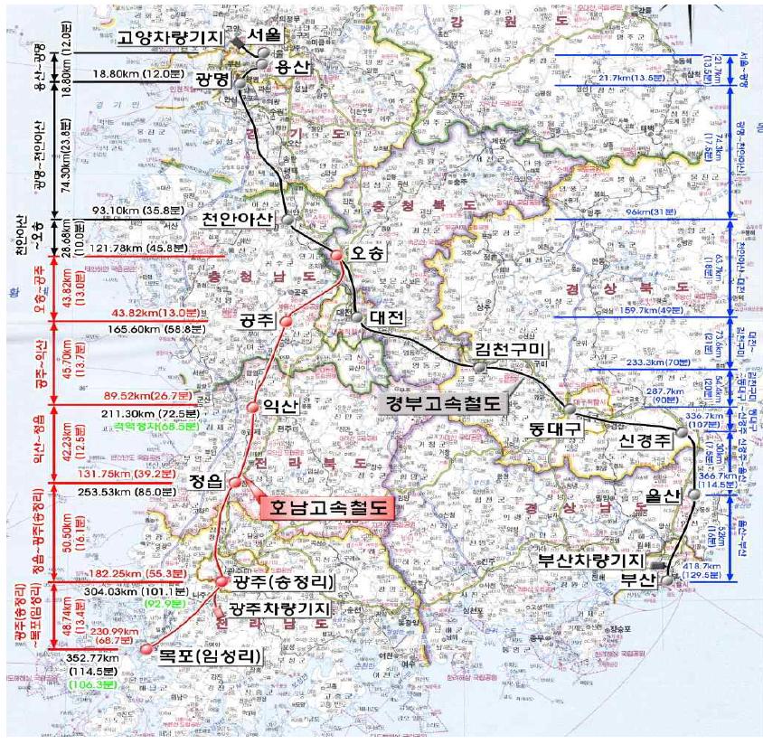 국내 철도 노선 현황