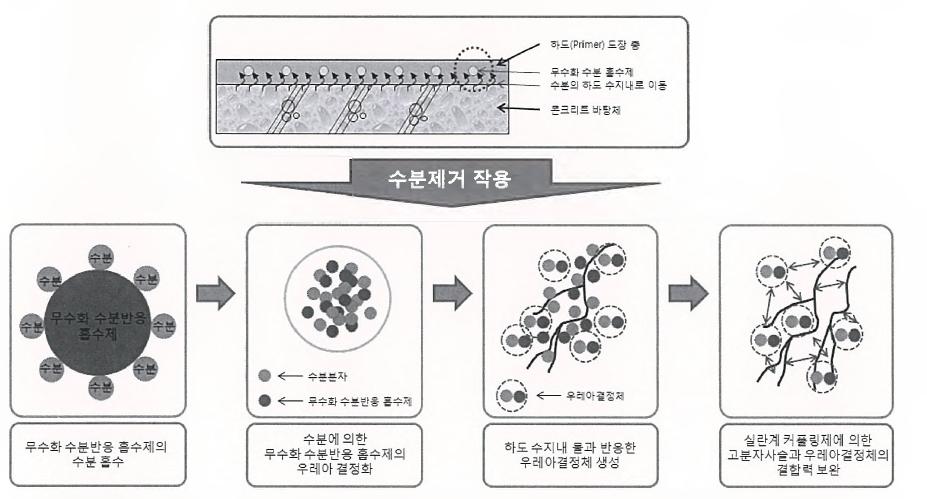 수분 경화형 하 도 (Primer)의 수분에 의한 미경화 억제 작용