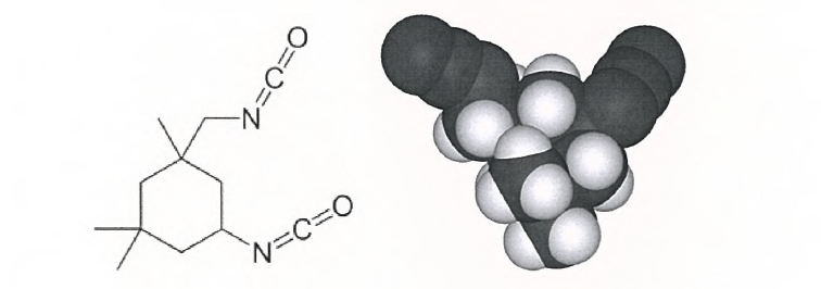 Isophorone diisocyanate(IPDI)의 구조