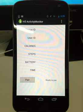 무선 활동량계 Android App 기술 구현 - Main 화면