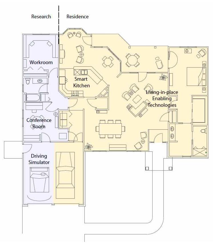 The Gator Tech Smart House 평면도