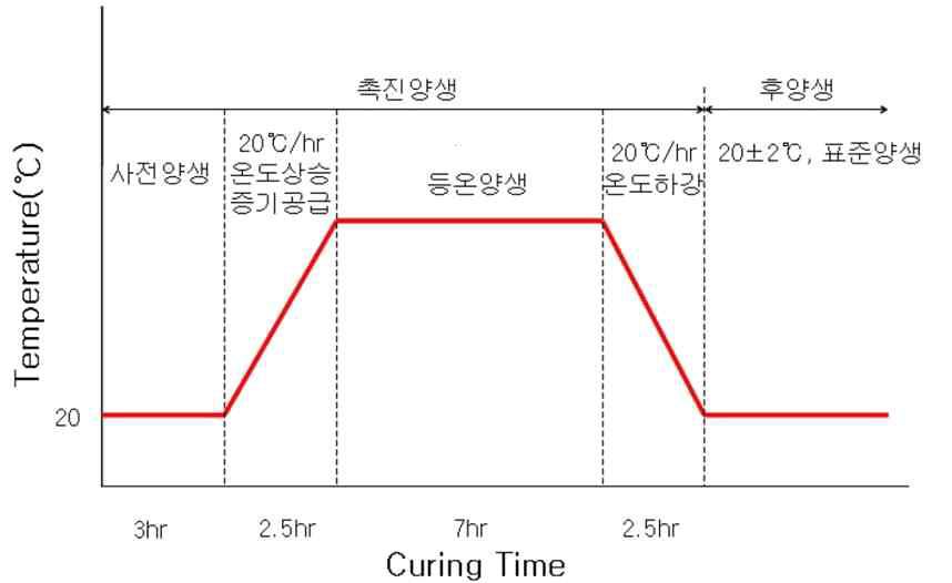 촉진양생 온도 이력곡선