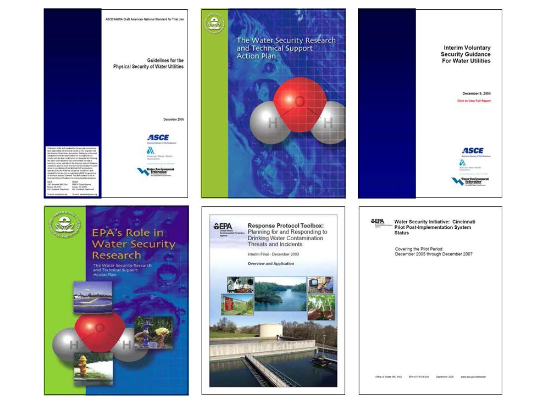 EPA, ASCE, AWWA의 물안보 및 취약성 및 위해도평가 가이드라인