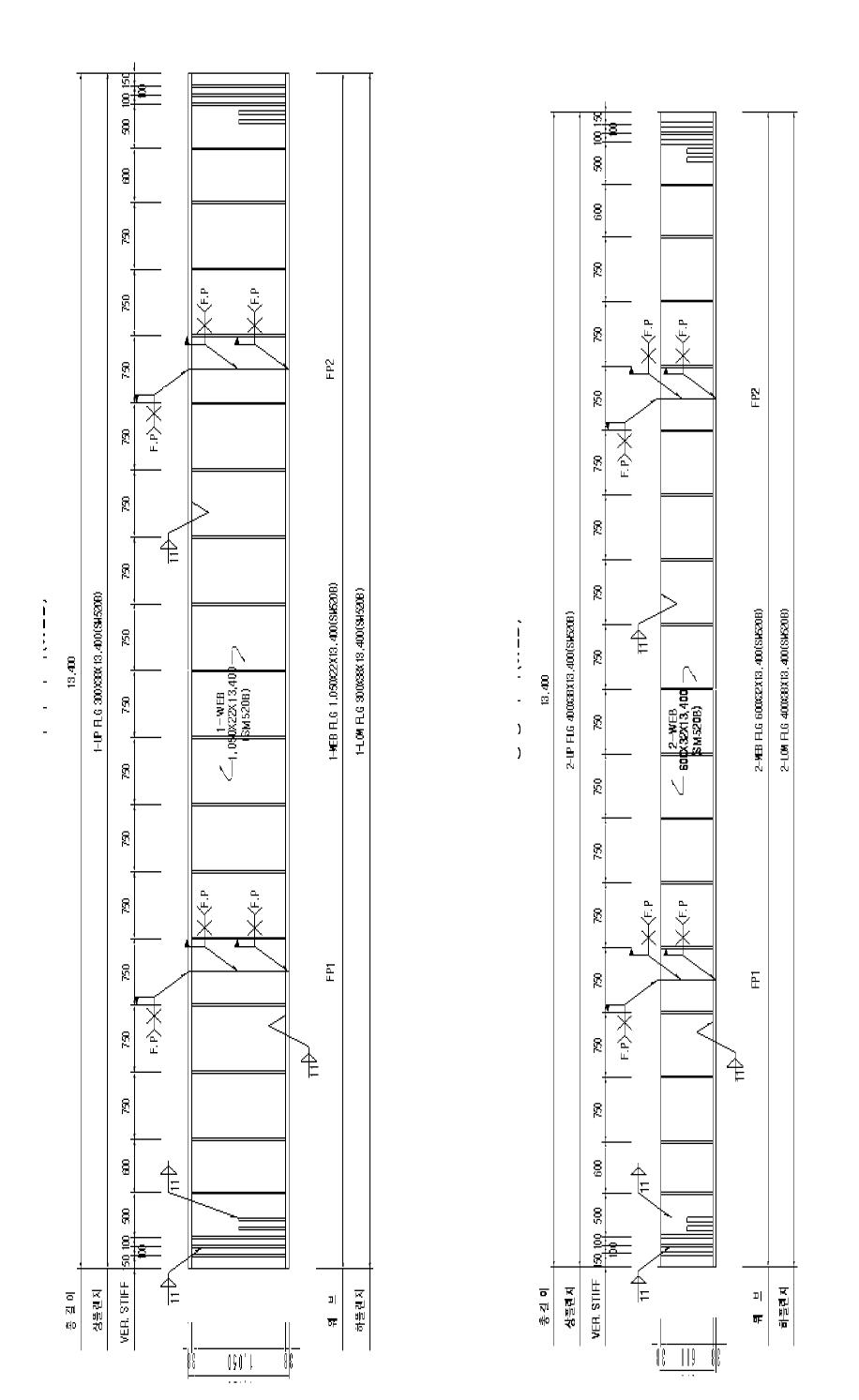 Plate Girder specimen(Center and External girder)