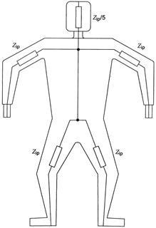 단순화한 인체의 내부임피던스 도