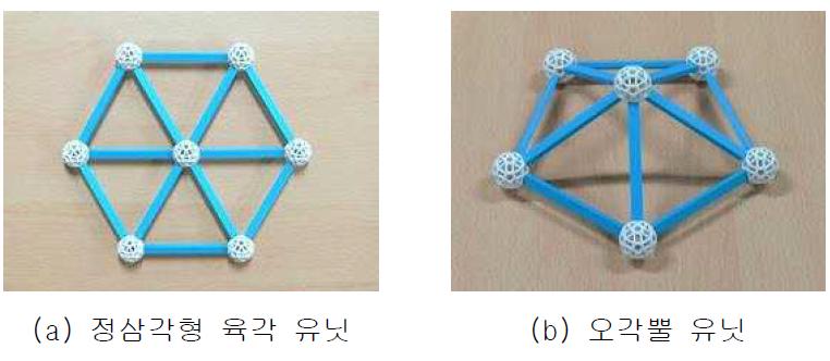 정삼각형을 이용한 오각 및 육각 유닛의 기하학적 형상