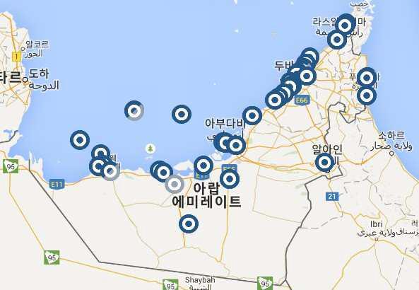 UAE 지역의 해수담수화 플랜트 상황