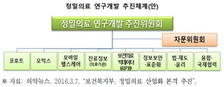 정밀의료 연구개발 추진체계(안)