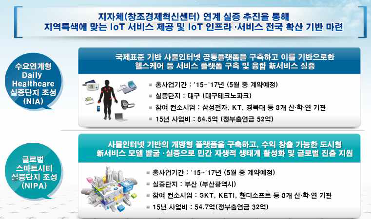 지자체(창조경제혁신센터) 연계형 IoT 실증사업