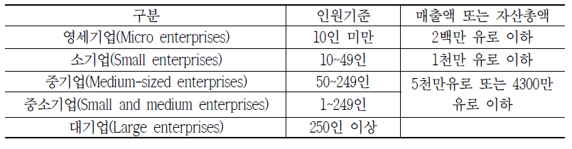 EU 중소기업 기준